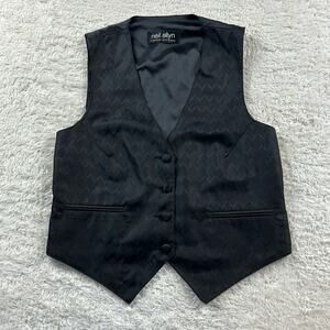 Neil Allyn Career Apparel Black Tuxedo Vest - size small